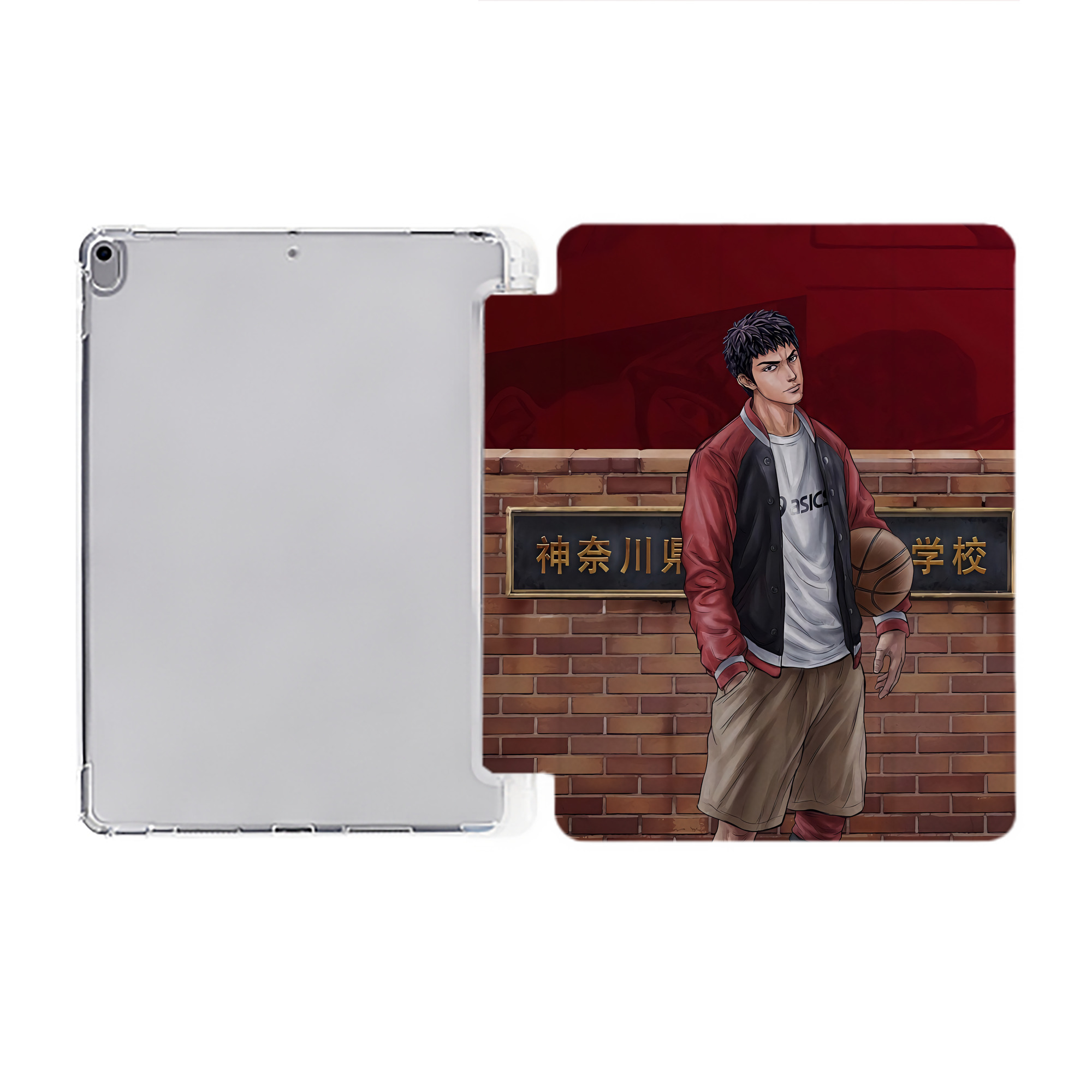 （画像用） SLAM DUNK／スラムダンク IPad ケース ペン収納付き 三つ折りスタンド PUレザー×シリコン 対応機種9.5/10.5/10.9インチ